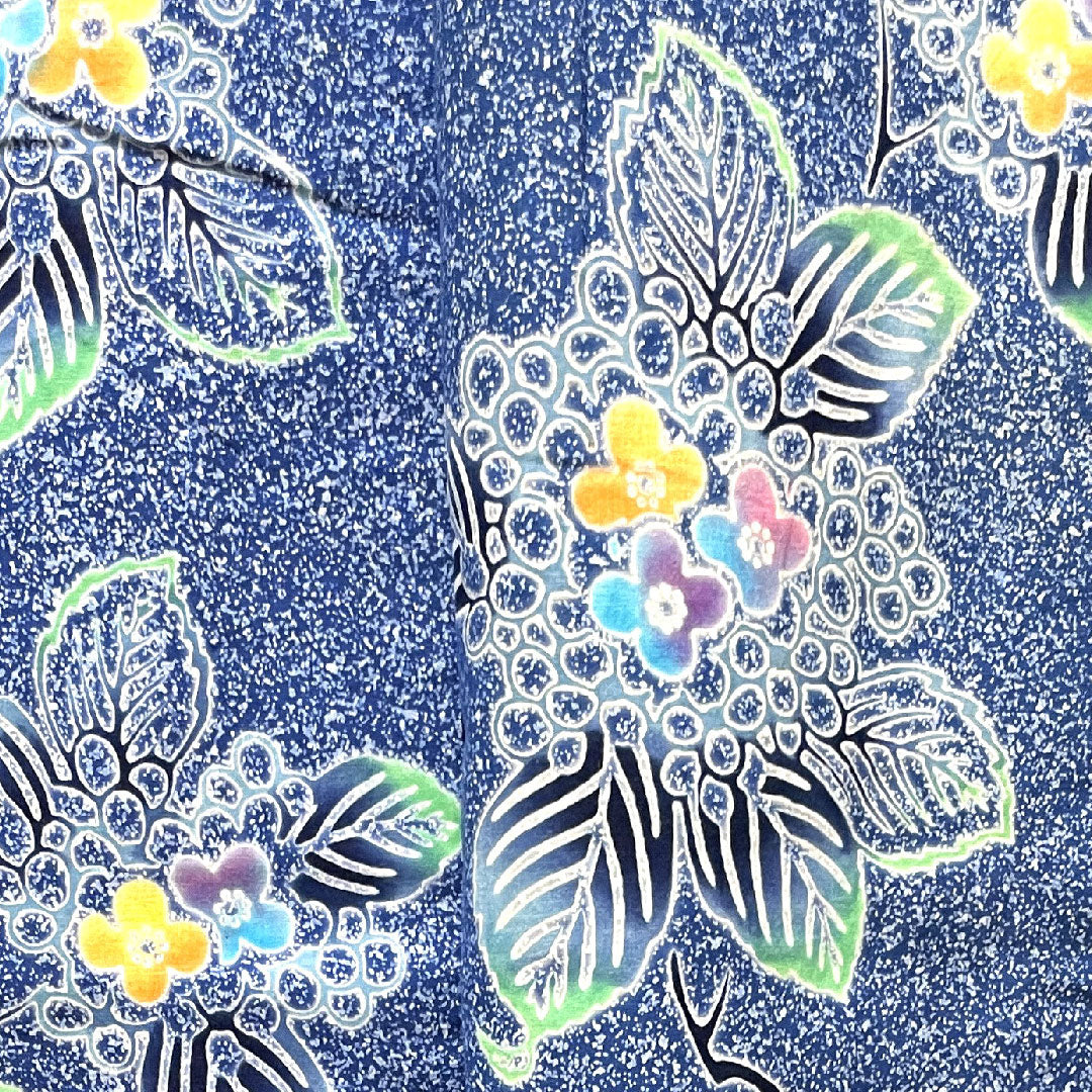 浴衣 露草色 紫陽花 木綿 Bランク 単衣 身丈158cm 裄丈66cm 青系 1118003704317