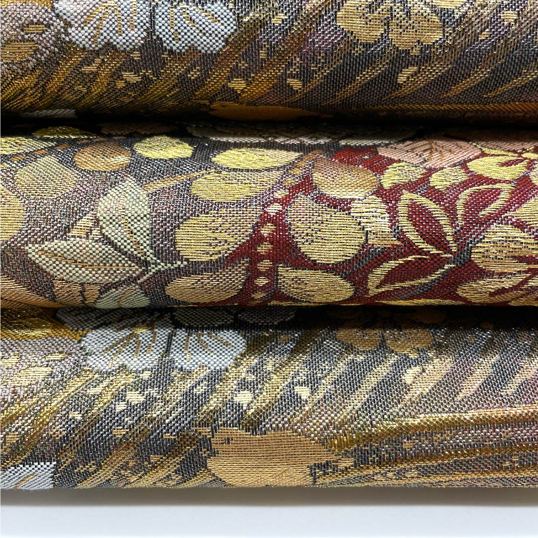袋帯 熨斗目色(のしめいろ) 辻ヶ花 本金箔 プラチナ箔 帯丈424cm 正絹 Sランク 六通 フォーマル グレー系 1123005782322
