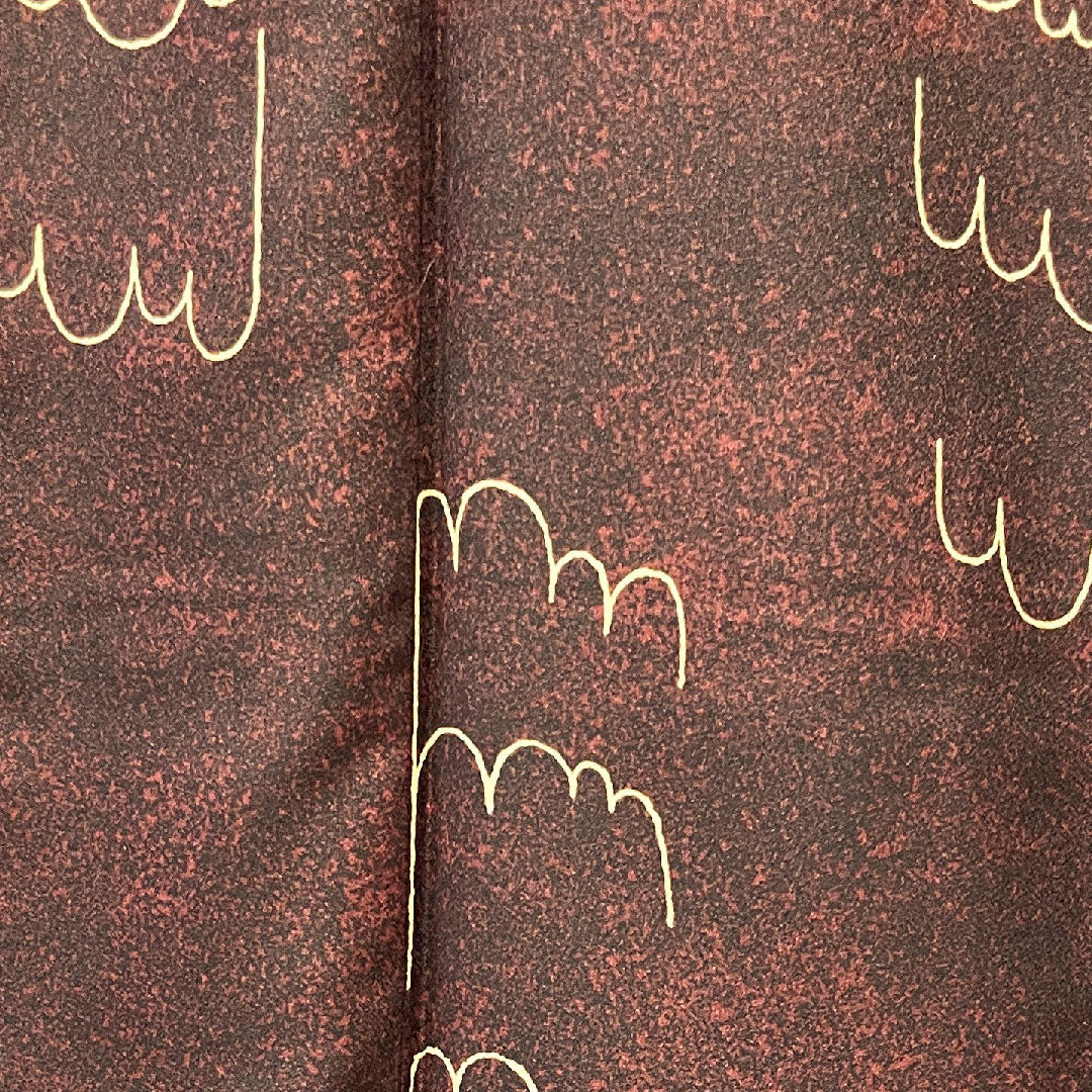 Small pattern, Length 166.5cm, Sleeve length 66cm, Awase, Deep scarlet, Washable kimono, Comes with basting thread, Unused, Abstract pattern, Polyester, S rank, Red, 1115003322512