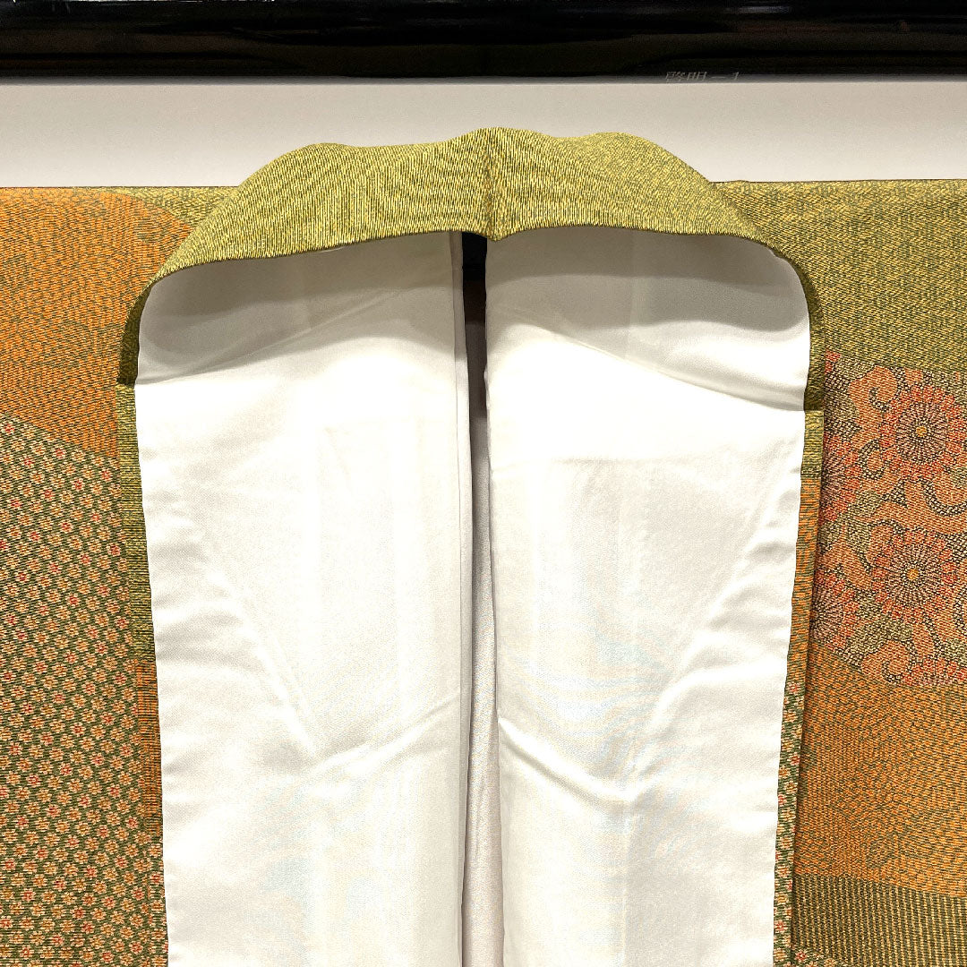 小紋 身丈164.5cm 裄丈65.5cm 袷 人間国宝 中村勇二郎 江戸小紋 草花模様 正絹 Sランク グラデ 1115002882499