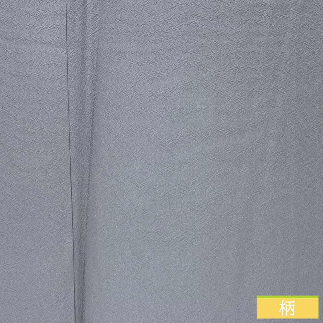 Solid-colored silk kimono, A-rank, length 156.5cm, sleeve length 67cm, silver (gin-iro) color, single crest, hawk feather pattern, sewn crest, lined, gray, 1114002543322