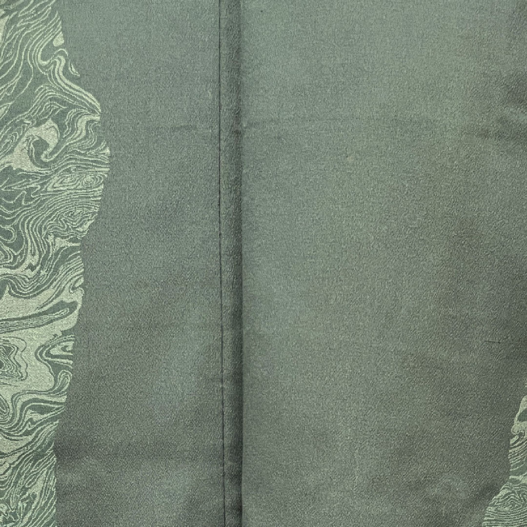 Homongi, lined, length 151cm, sleeve length 61.5cm, iron grey, flowing water, pure silk, A rank, gray, 1112002553222