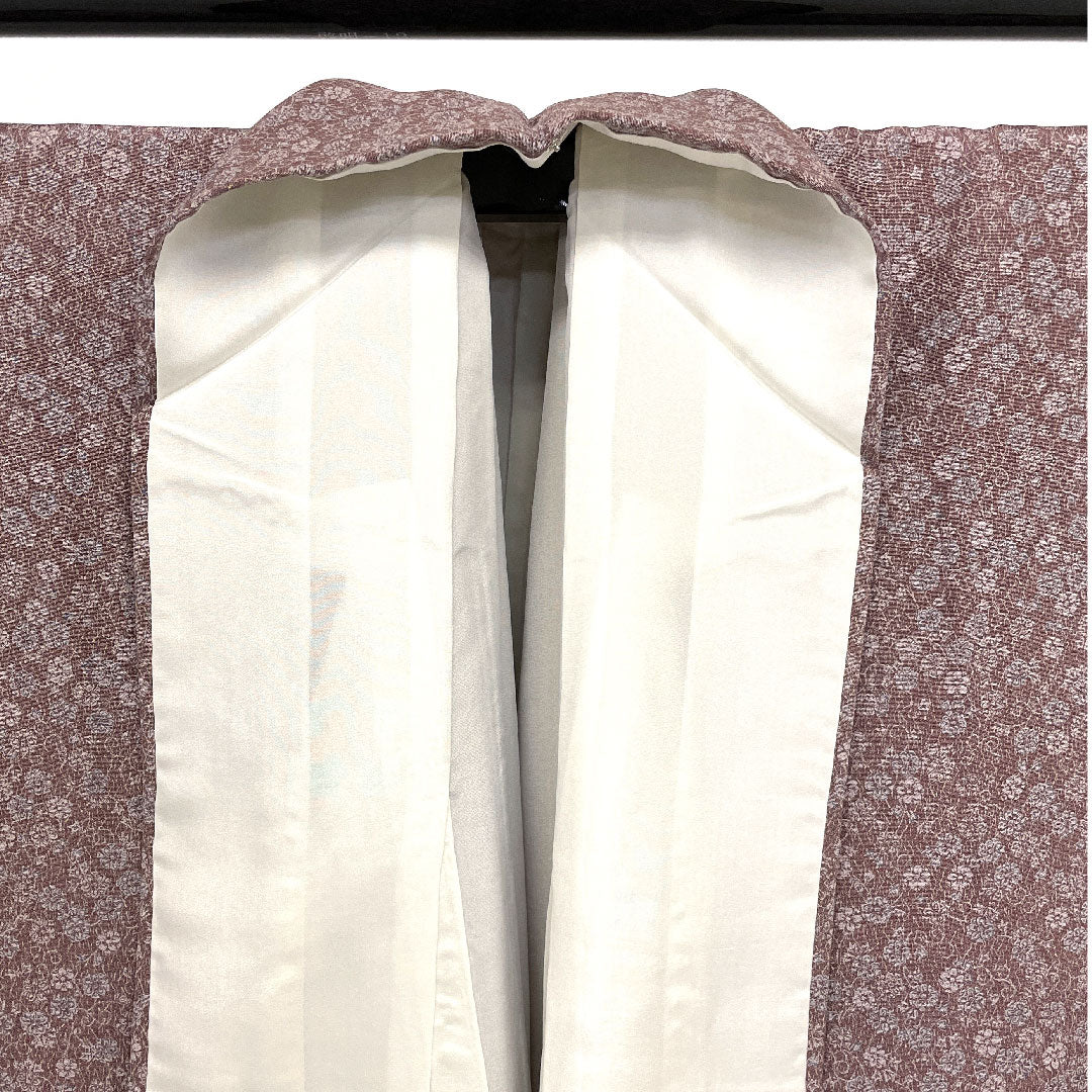 小紋 身丈156cm 裄丈63cm 袷 小花文様 正絹 Sランク 紫系 1115001462320