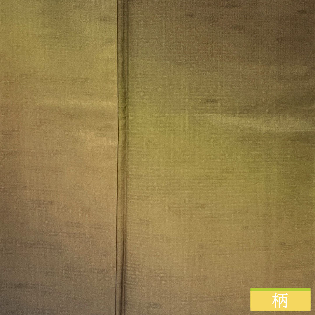 Homongi (formal kimono) made of pure silk, lined, length 169.5cm, sleeve length 66cm, smoked color (fusubeiro), pongee fabric, blurred pattern, A rank, brown, 1112005343514