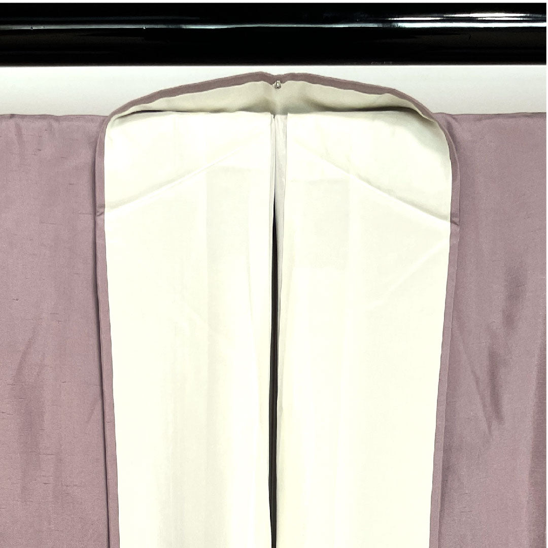 訪問着 袷 身丈153cm 裄丈63cm 葡萄色 牛首紬 白山工房 おぼろ染 正絹 Aランク 紫系 1112001813220