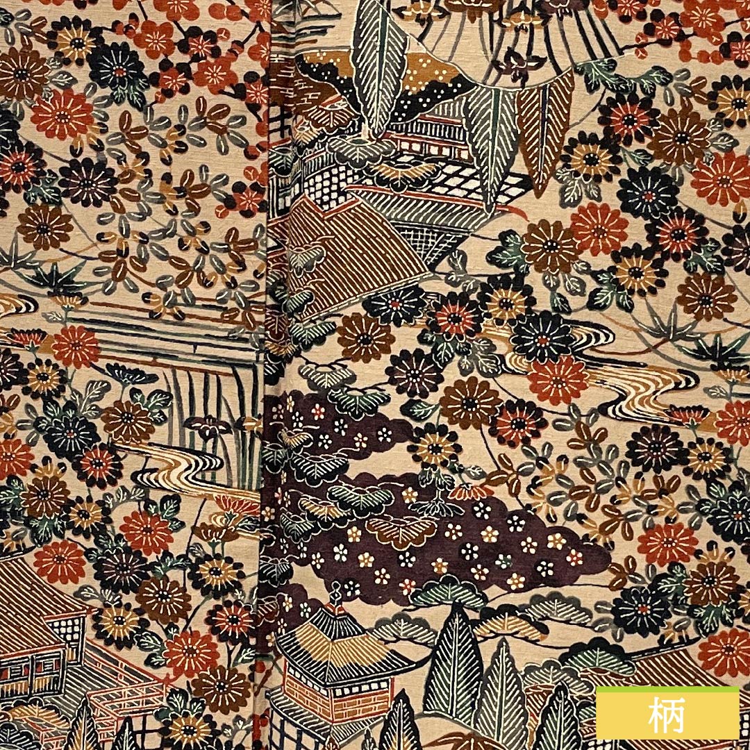 小紋 正絹 身丈165cm 裄丈64.5cm 袷 内記煤竹色(ないきすすたけいろ) 茶屋辻 Aランク 茶系 1115005273514