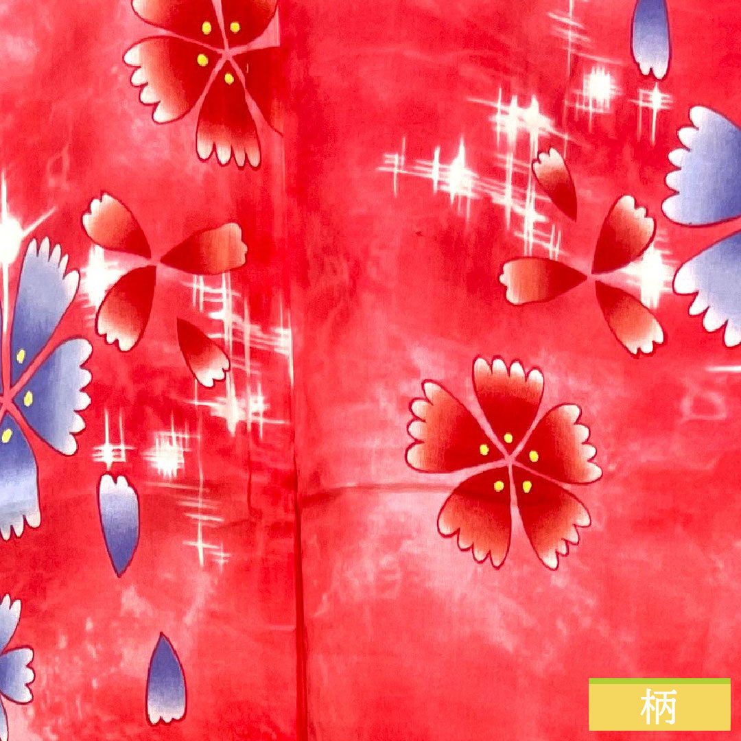 Yukata Cotton Length 148cm Sleeve length 63.5cm S rank Single layer Pink Umegasaneiro Cherry blossom 1118005082113