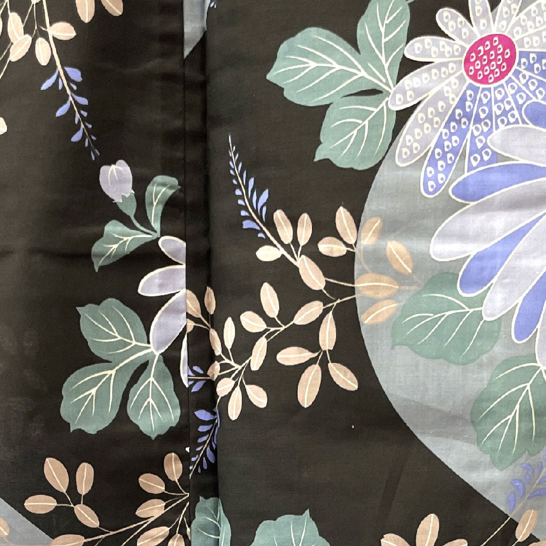 浴衣 ガーベラ 萩 木綿 Sランク 単衣 身丈165.5cm 裄丈62cm グラデーション系 1118002872599