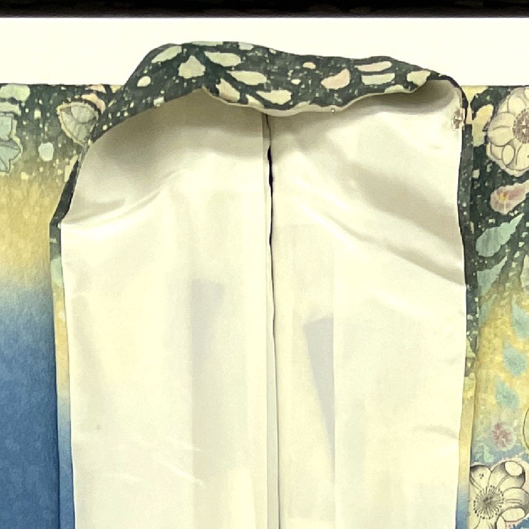 振袖 身丈156cm 裄丈63cm 袷 辻ヶ花 桐屋翠山工房謹製 正絹 Sランク 青系 1113000442317