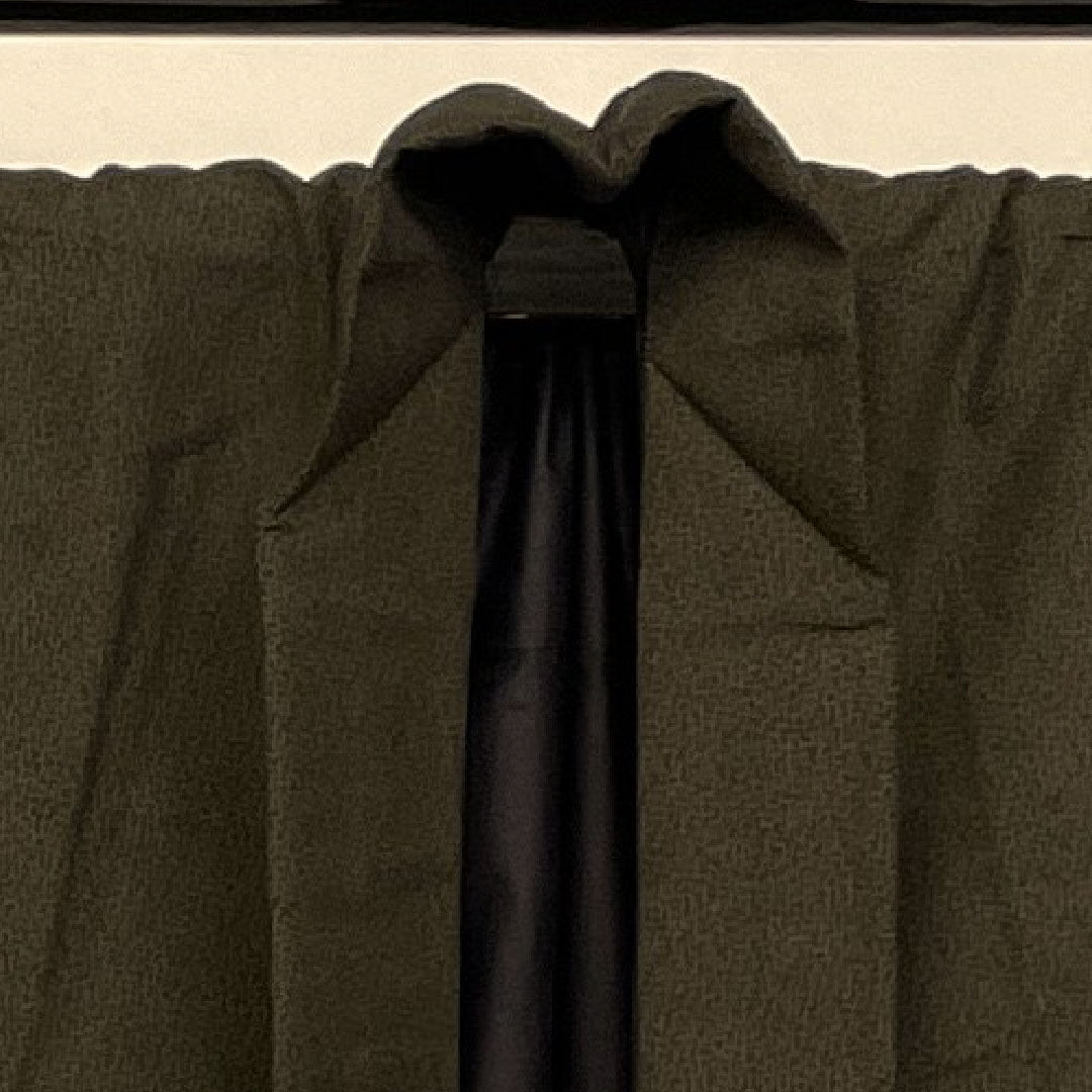 男物 身丈137cm 裄丈66cm 幾何学模様 着物単品 正絹 Aランク 袷 茶系 1119000303314