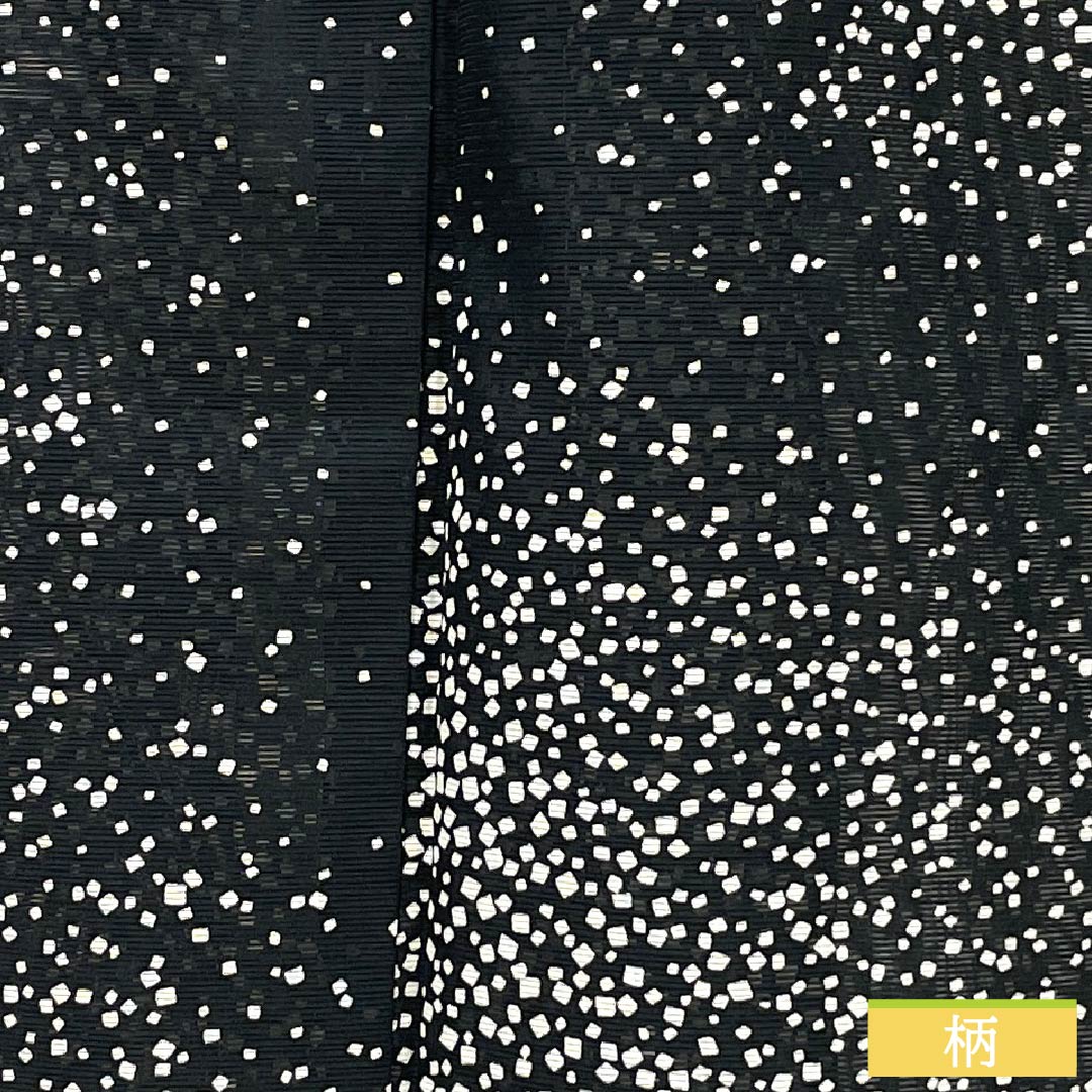 Summer kimono, polyester, small pattern, length 167cm, sleeve length 67cm, dot, washable kimono, silk, S rank, black, 1132001932510