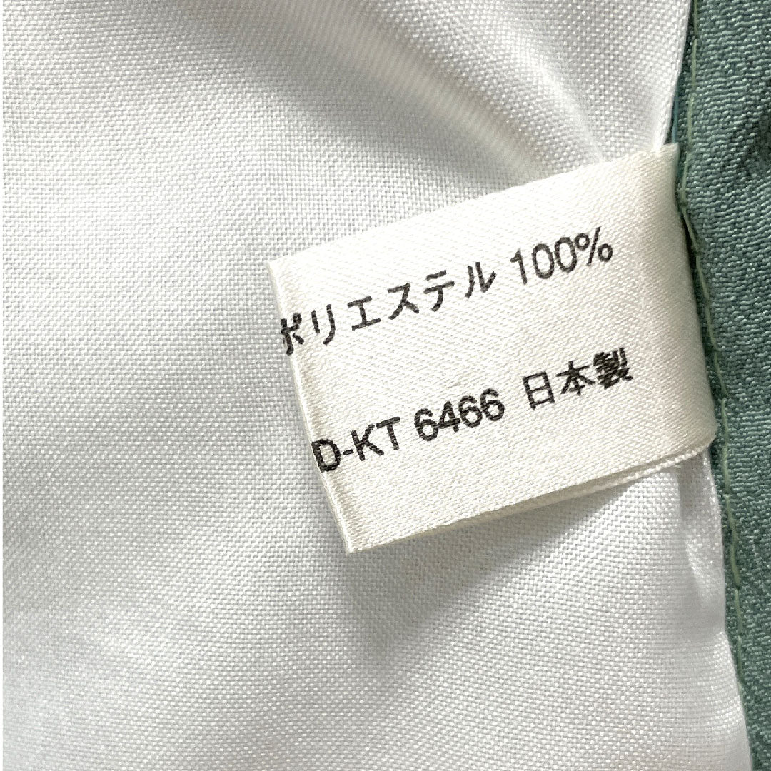 Plain color polyester rust celadon color washable kimono plain pattern assembled lattice length 166cm sleeve length 68cm lined A rank green 1114000773519