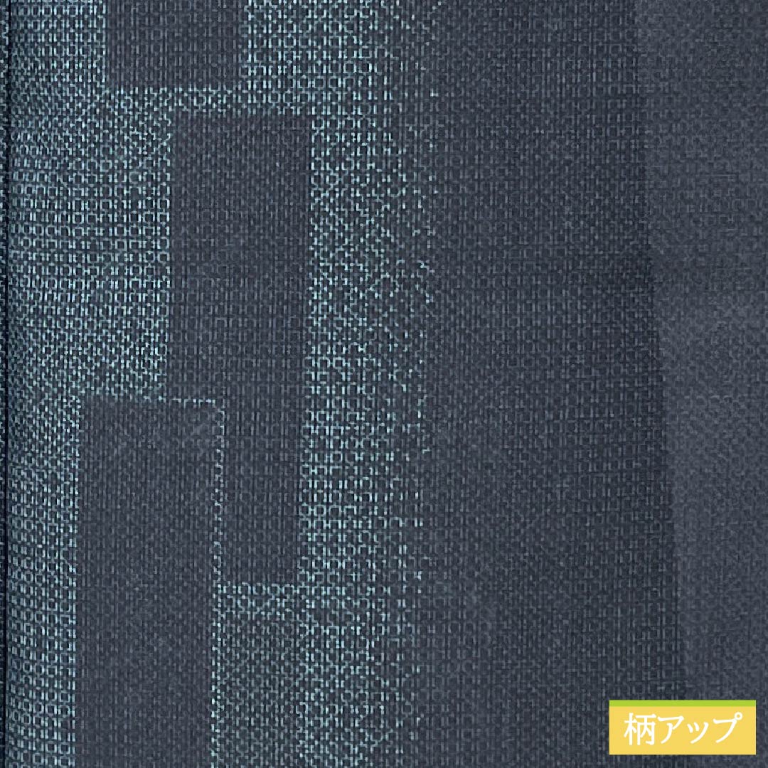 夏物 ポリエステル 小紋 Sランク 身丈165.5cm 裄丈67.5cm 幾何学模様 紗 黒系 1132004502510