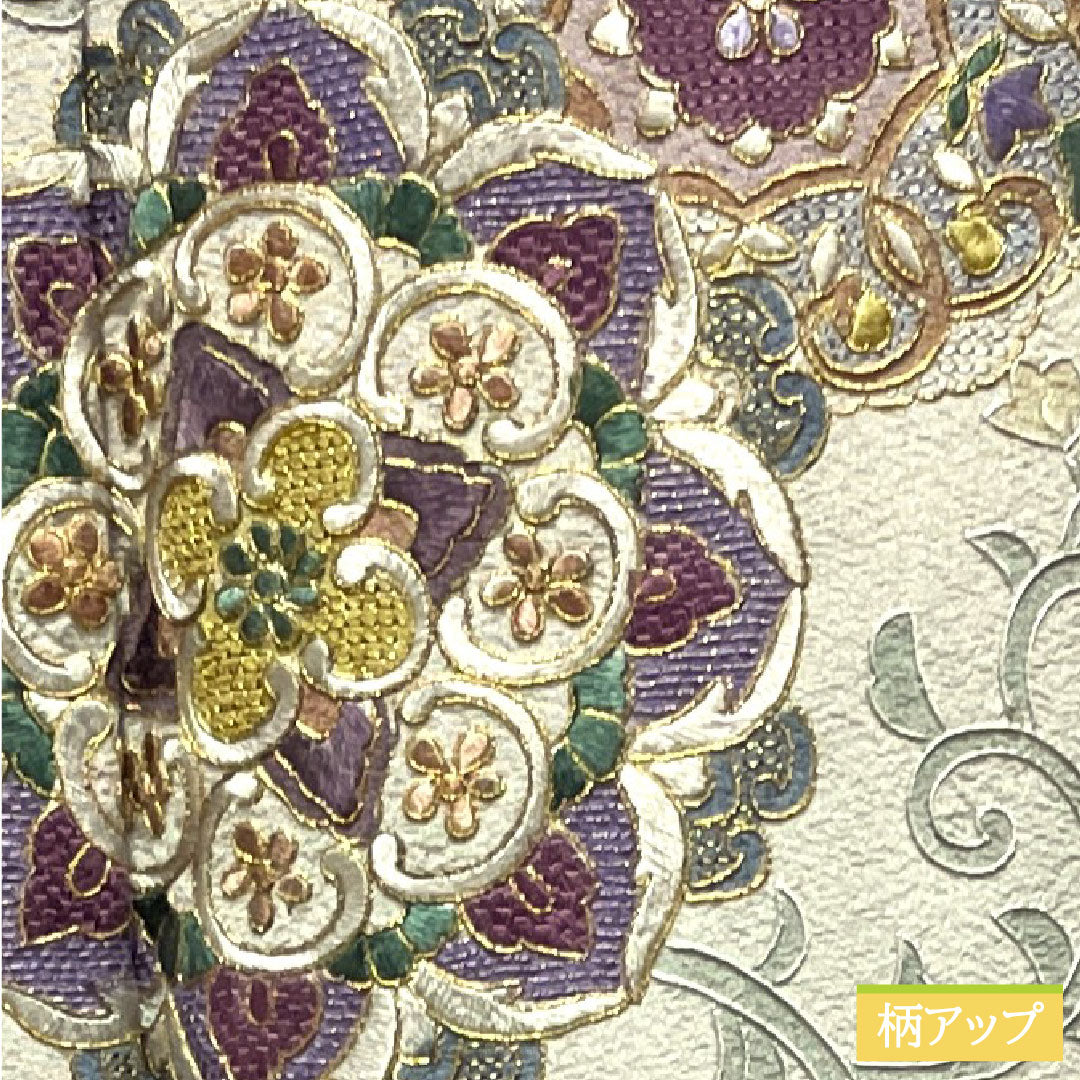 訪問着 正絹 袷 身丈161.5cm 裄丈65cm 銀灰色 蘇州刺繡 汕頭刺繡 作家物 Sランク グレー系 1112003342422