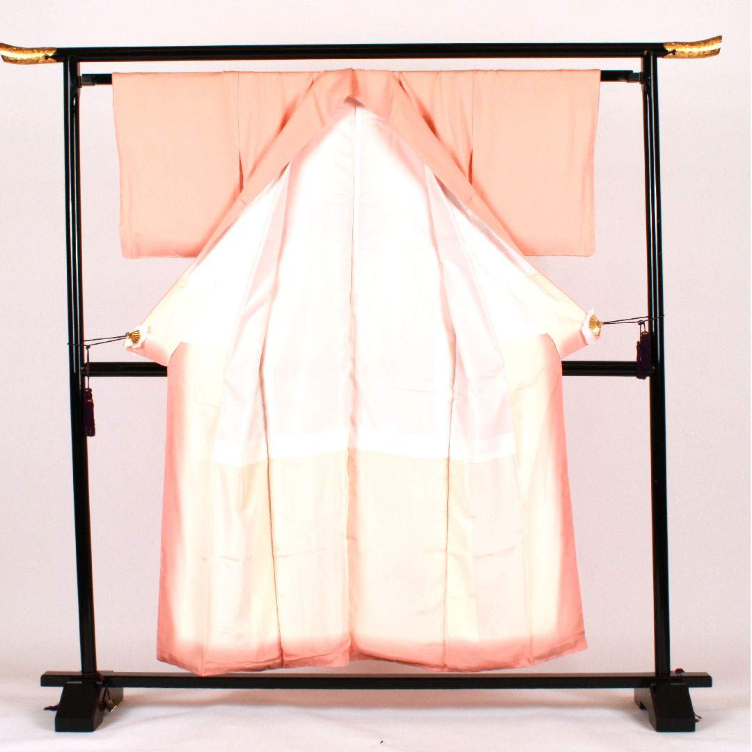 訪問着 袷 身丈155cm 裄丈62cm 刺繡 正絹 Sランク ピンク系 1112001242313