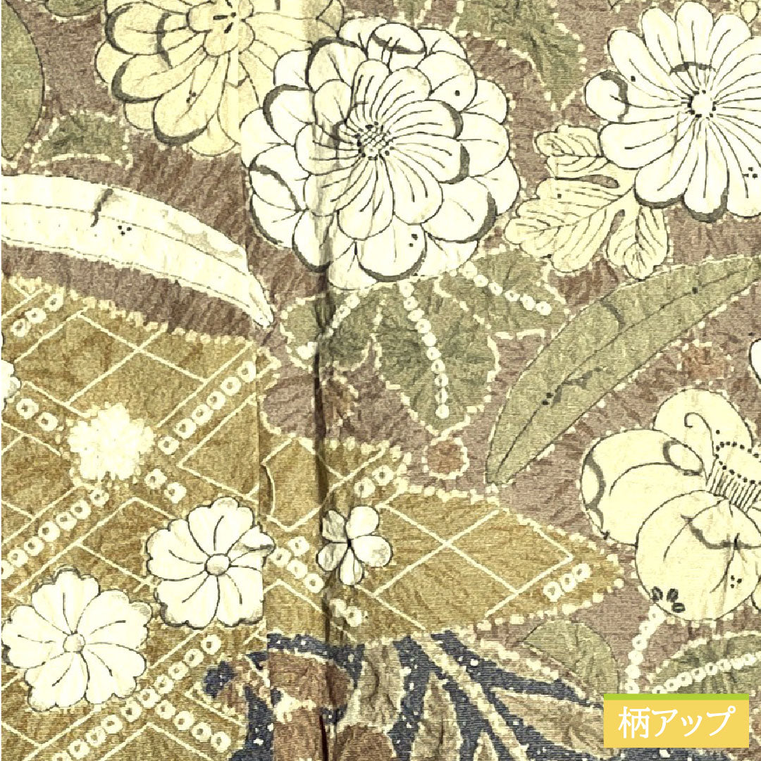 訪問着 正絹 袷 身丈156.5cm 裄丈63.5cm 雪色(せっしょく) 辻ヶ花 作家物 Aランク グレー系 1112004893322