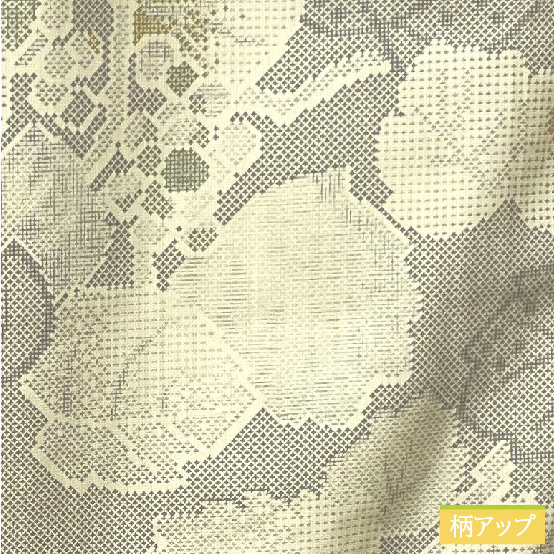 小紋 正絹 身丈166cm 裄丈70.5cm 袷 絹鼠色(きぬねずいろ) 蔦 Aランク グレー系 1115004123522