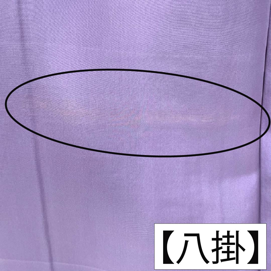 小紋 正絹 Aランク 身丈164cm 裄丈66cm 袷 紺藤色(こんふじいろ) 型染 葵 鶴 紫系 1115008273420