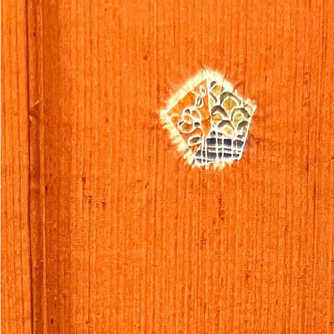 Tsumugi, Length 157cm, Sleeve length 65cm, Orange, Abstract pattern, Pure silk, S rank, Lined, Brown, 1116002802314