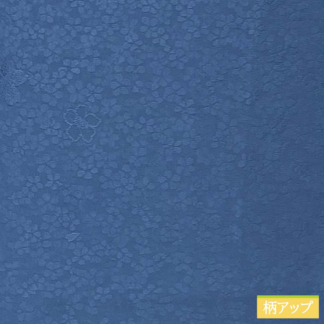 Solid-colored silk kimono, Grade A, length 169.5cm, sleeve length 67cm, deep indigo (Kokifutaaiiro) color, Saiyumeji, pearl-tone finish, lined, blue-based, product number 1114002493517
