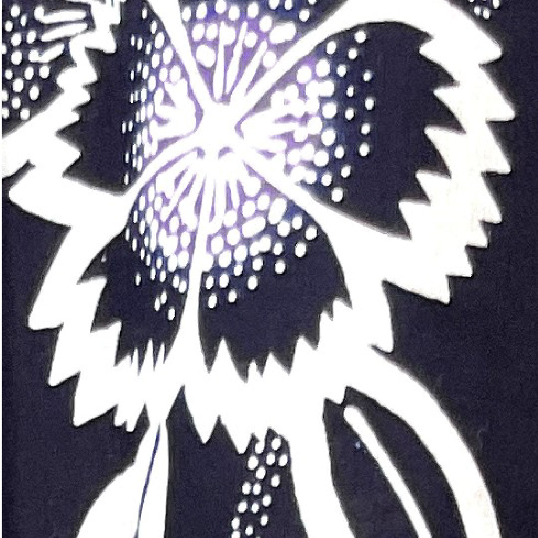 浴衣 しつけ糸付き 未使用品 褐色 撫子 木綿 Sランク 単衣 身丈162cm 裄丈64.5cm 紺系 1118002062418