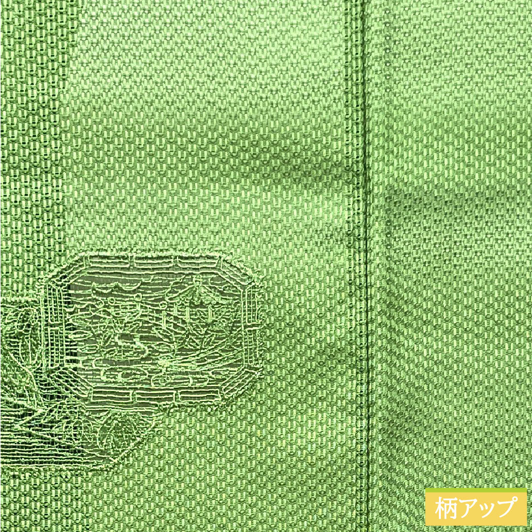 羽織 正絹 身丈74.5cm 裄丈60.5cm 薄青色(うすあおいろ) しつけ糸付き 未使用品 抽象模様 Sランク 夏物 緑系 1117000992919