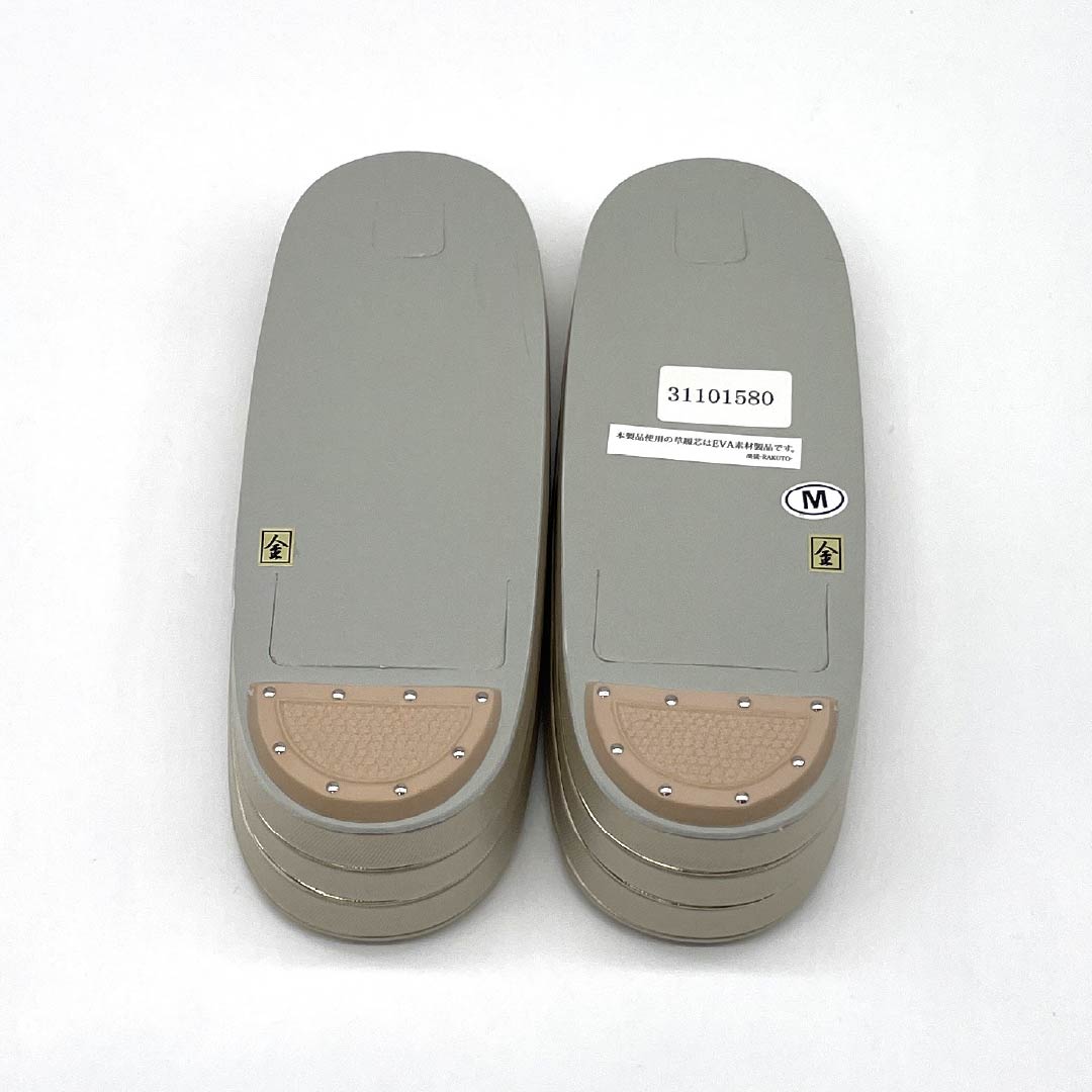 (新古品)草履バッグセット フォーマル Aランク 菊 帯地 Mサイズ 金系 1133000473321