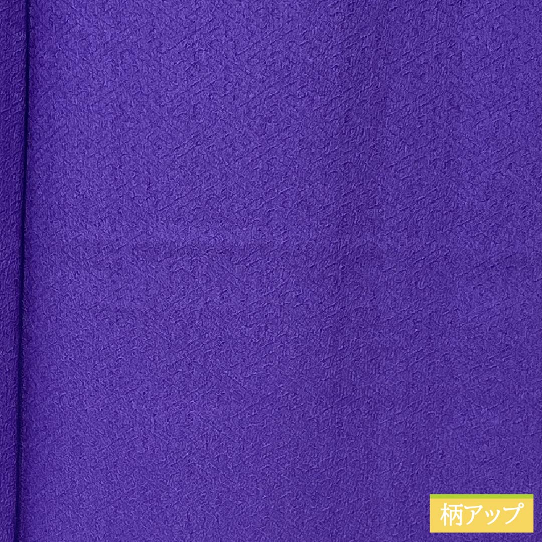 Solid-colored polyester kimono, length 158.5cm, sleeve length 65.5cm, violet (violet) color, brocade, saaya pattern, washable, single-layer, S rank, purple, product number 1114002182320