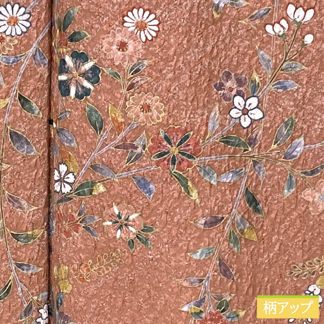 Komon (small pattern) kimono, pure silk, S rank, length 168cm, sleeve length 66cm, lined, light purple (asakura) color, floral pattern, pink with basting thread, product number 1115007152513