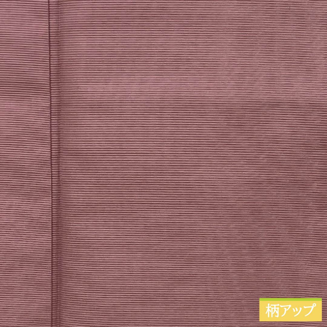 夏物 ポリエステル 色無地 Sランク 身丈160.5cm 裄丈63cm 積紅色(せきこういろ) 洗える着物 絽 ピンク系 1132002952413