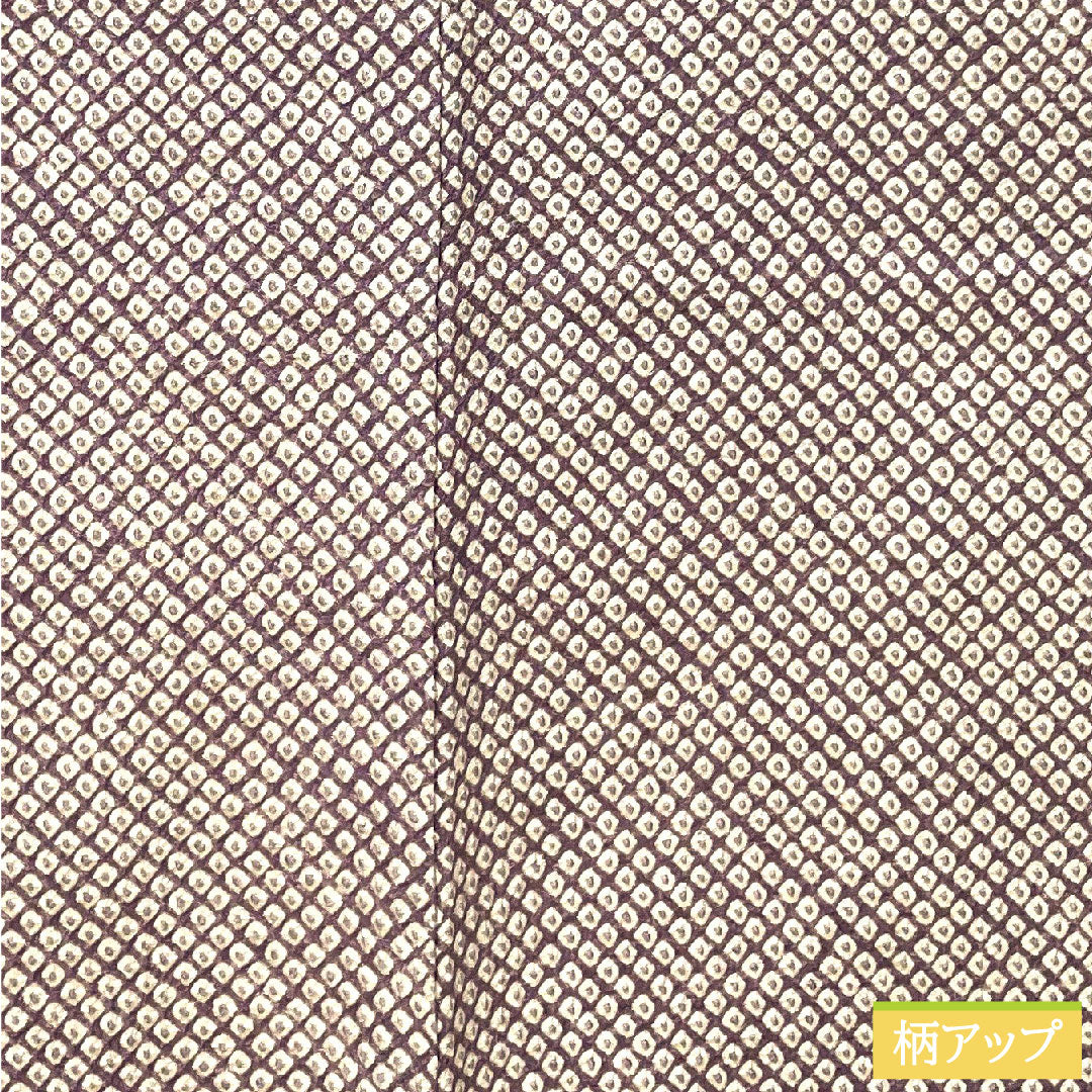 Haori (Japanese traditional coat) made of pure silk, length 77.5cm, sleeve length 62.5cm, light purple, all-dyed, Hikita, with basting thread, S rank, lined, purple, 1117001062920