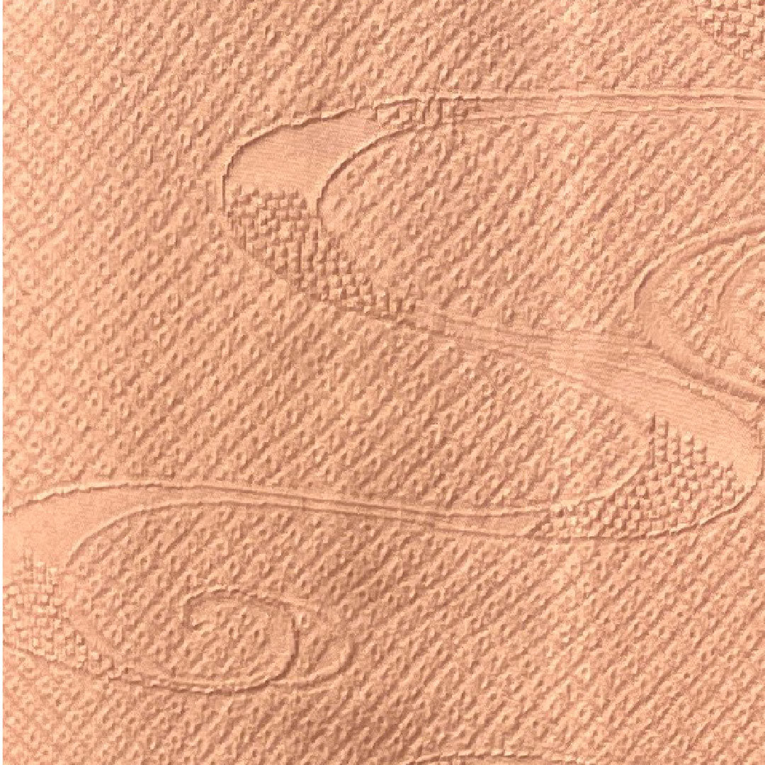 色無地 正絹 水柿色 抽象模様 下り藤 身丈152.5cm 裄丈64cm 袷 Aランク ピンク系 1114000853213