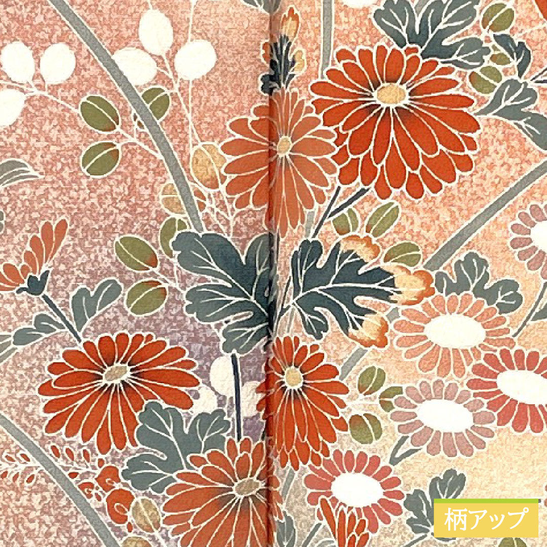 訪問着 正絹 袷 身丈156cm 裄丈61.5cm 東雲色(しののめいろ) 草花模様 Sランク ピンク系 1112005732313