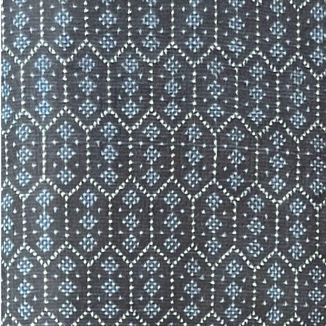 大島紬 身丈160.5cm 裄丈63cm 濃紺色 経緯絣 亀甲 正絹 Aランク 袷 紺系 1116002593418