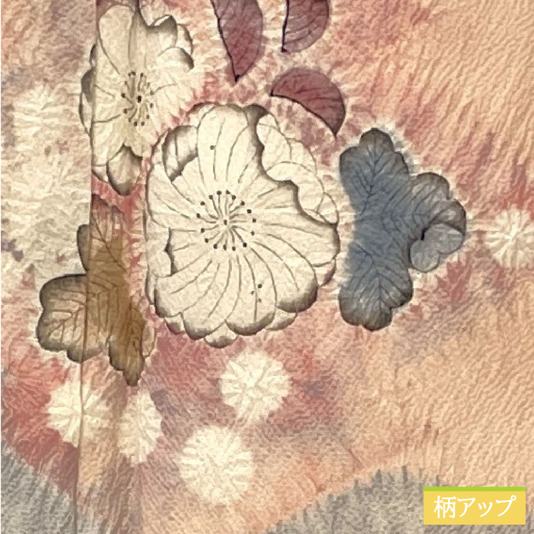 訪問着 正絹 袷 身丈158cm 裄丈67cm 乙女色(おとめいろ) 京友禅 辻ヶ花 Sランク ピンク系 1112005192313