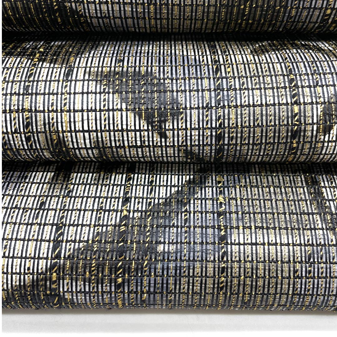 袋帯 モノトーン ペルシャ裂 都謹製 和紙 帯丈442cm 正絹 Sランク 六通 カジュアル グラデーション系 1123006812399