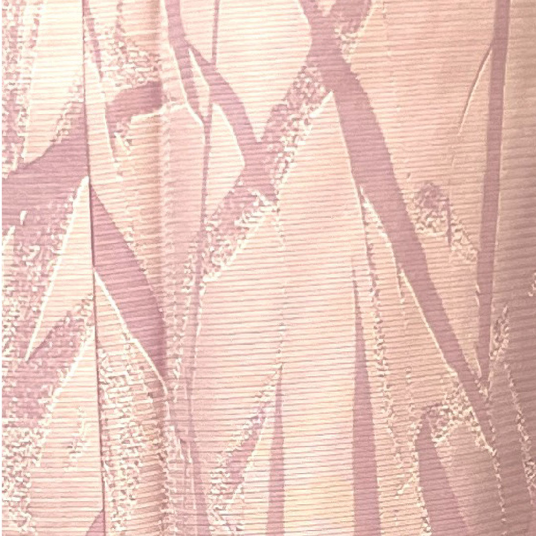 夏物 正絹 小紋 身丈159cm 裄丈62.5cm 桜色(さくらいろ) 抽象模様 しつけ糸付き 未使用品 絽 Aランク ピンク系 1132000533313