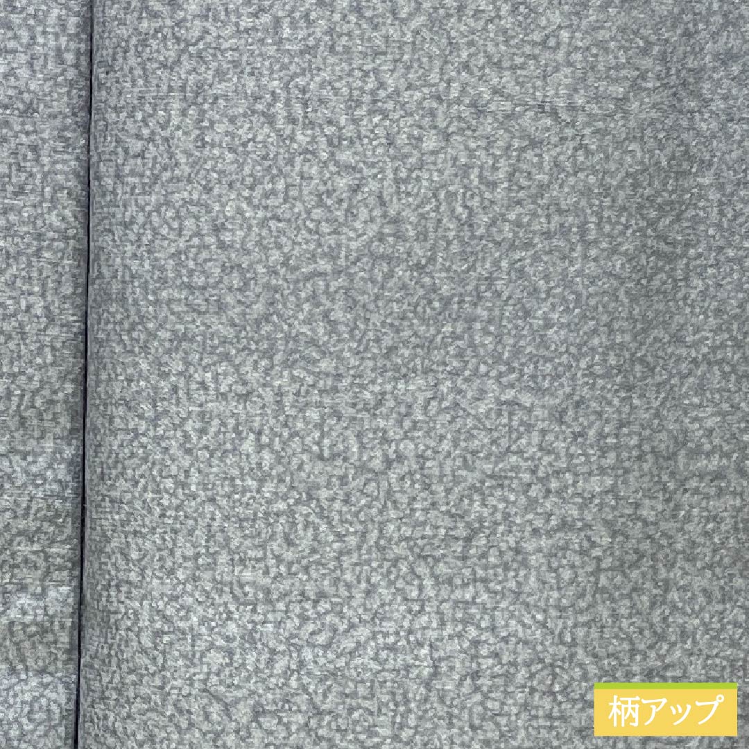 小紋 正絹 身丈153cm 裄丈62.5cm 袷 銀色(ぎんいろ) 天目染 しつけ糸付き Aランク グレー系 1115005353222