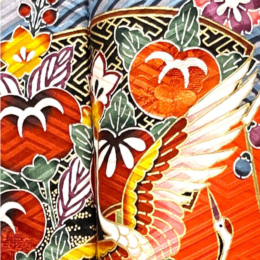 振袖 身丈151cm 裄丈61.5cm 袷 京紅型 吉祥文様 正絹 Sランク グラデーション系 1113001722299