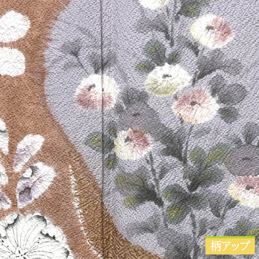 訪問着 正絹 Aランク 袷 身丈151.5cm 裄丈62cm 霞色(かすみいろ) 京友禅 辻ヶ花 紫系 1112006793220