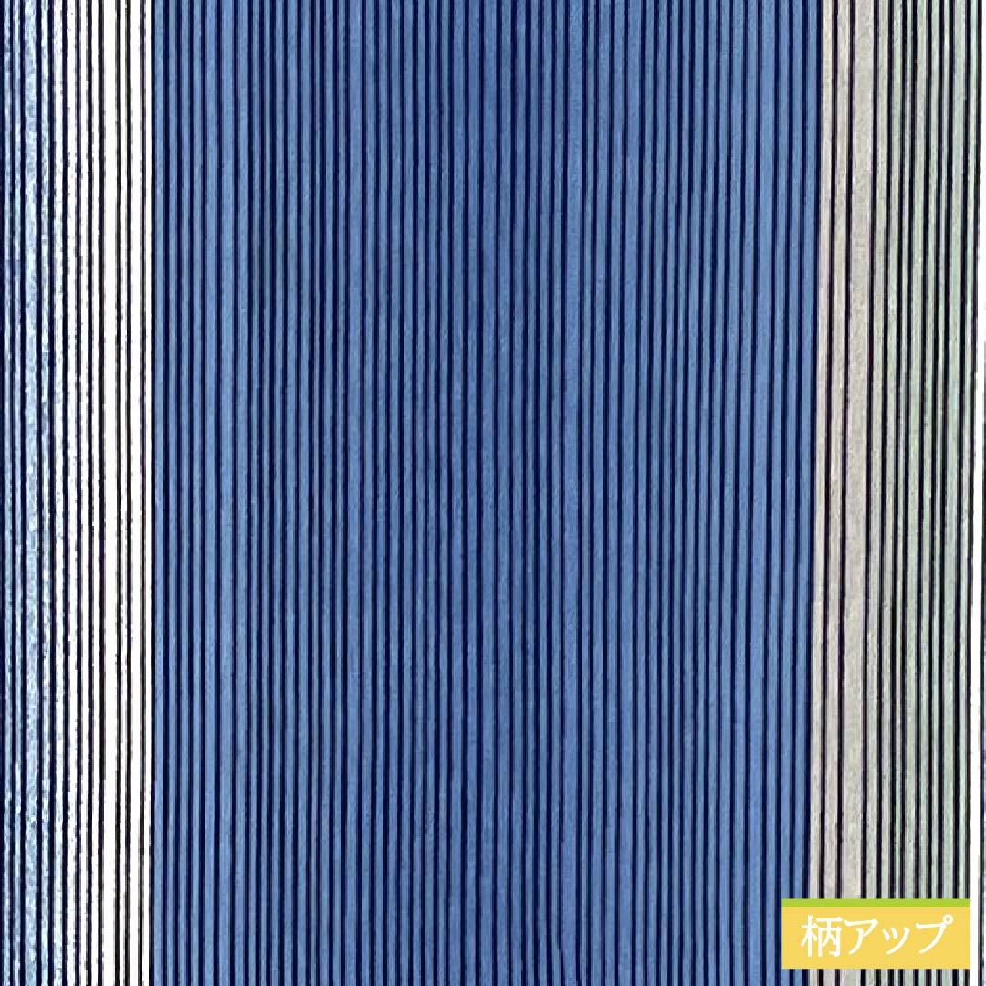 Kimono, Polyester, Rank A, Length 164cm, Sleeve-to-sleeve 64.5cm, Unlined, Light Ultramarine, Stenciled Stripes, Washable Kimono, Blue-toned, 1115007903417