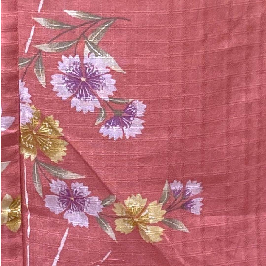 Yukata, Choshun-iro, Iris, Pink, Asanoha, Cotton, S-Rank, Single Layer, Length 167cm, Sleeve Length 66cm, Pink, 1118004202513