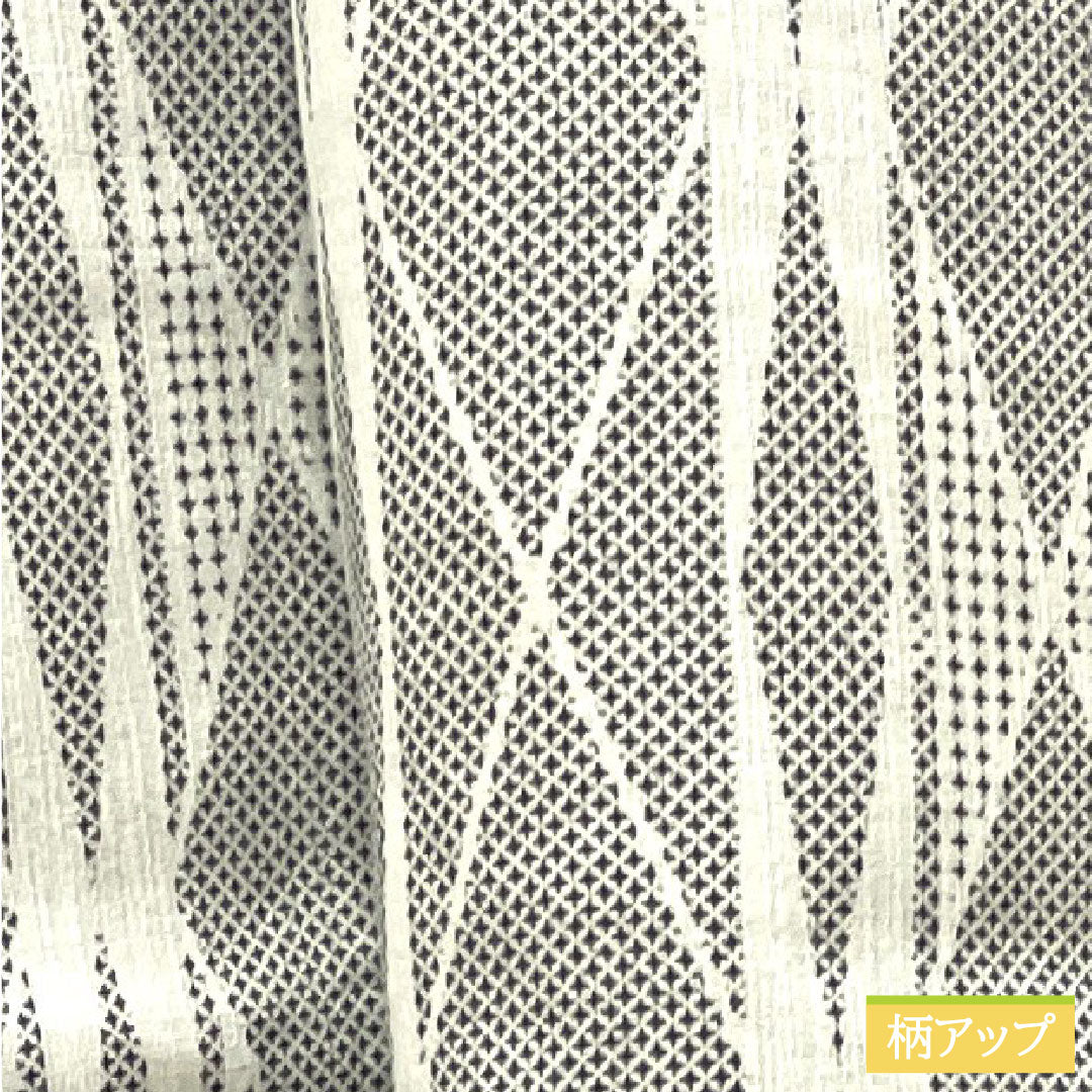 浴衣 木綿 身丈142.5cm 裄丈67cm Sランク 単衣 白系 男物 幾何学模様 1118004962411