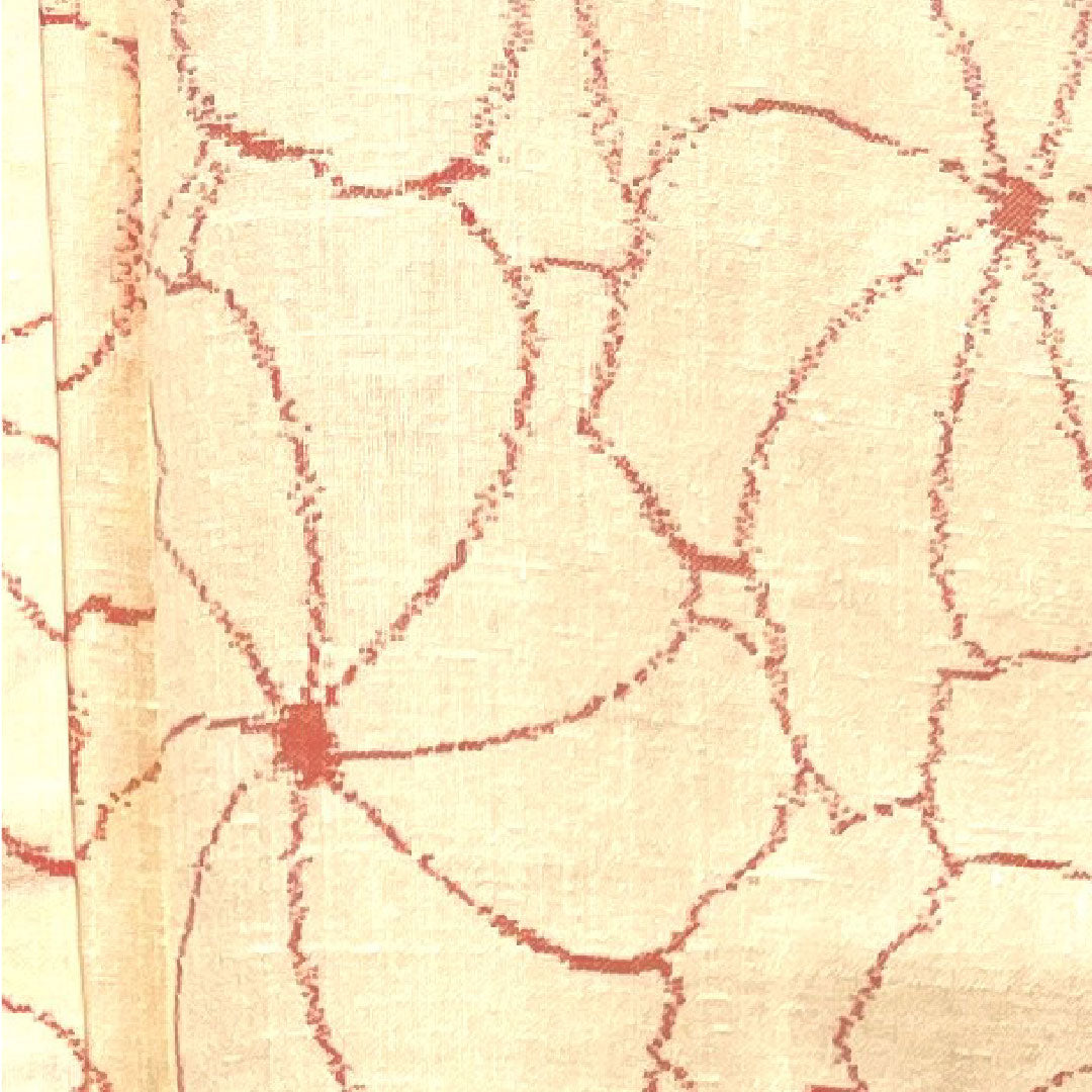 夏物 正絹 紬 身丈157cm 裄丈63.5cm 乳白色(にゅうはくしょく) 菊 紗 Sランク クリーム系 1132001312315