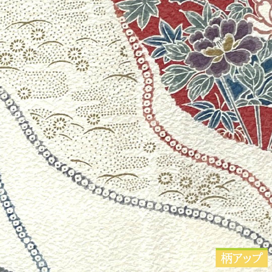 小紋 正絹 身丈158cm 裄丈63.5cm 袷 乳白色(にゅうはくしょく) 割付け 古典柄 Aランク 白系 1115005233311