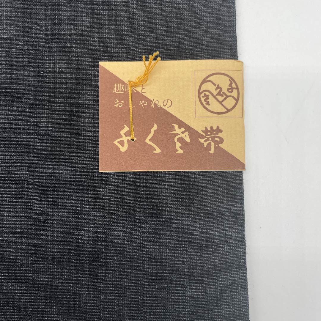 名古屋帯 パッチワーク 切嵌め 帯丈362cm 正絹 Sランク ポイント柄 カジュアル 黒系 1124006692310 開き仕立て