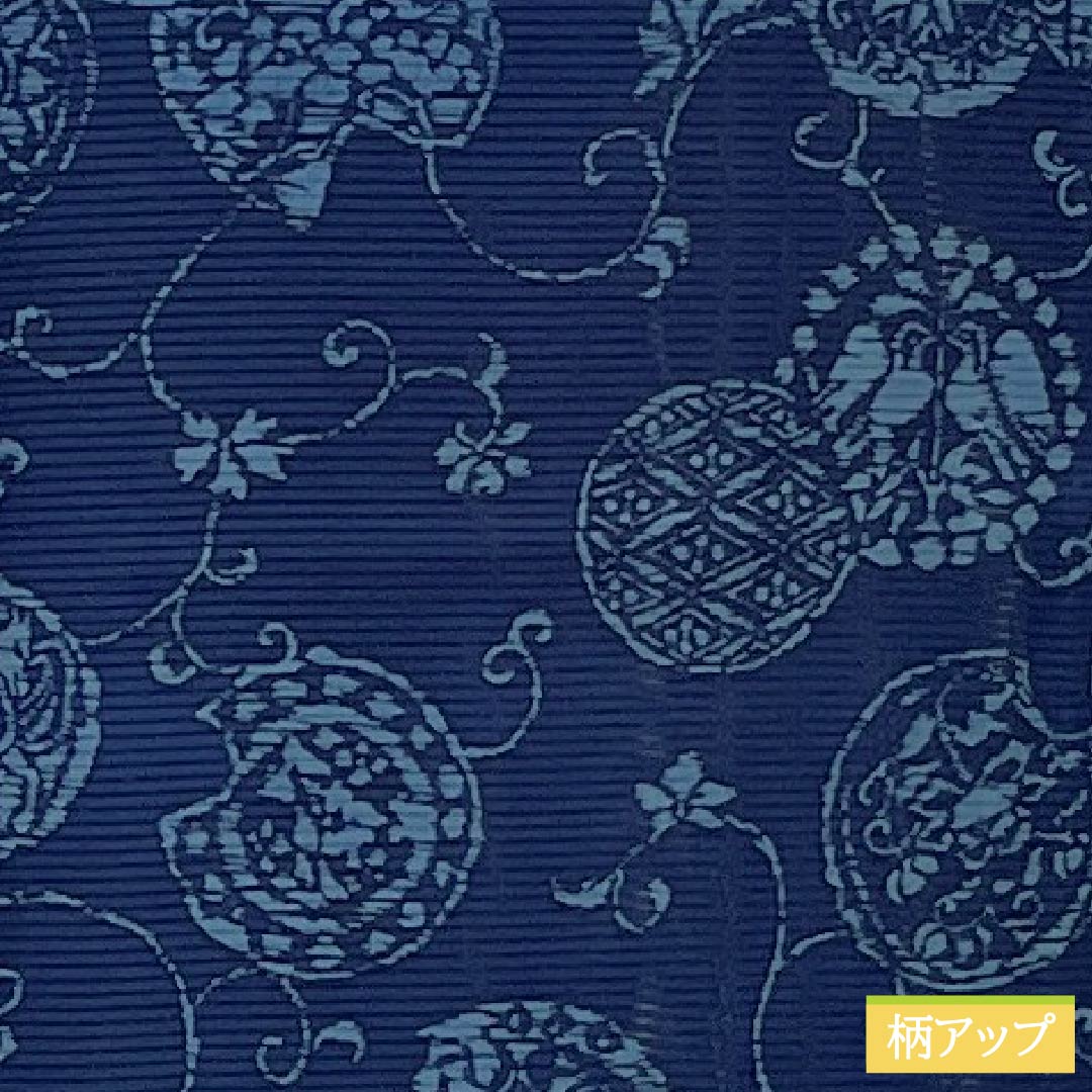 夏物 正絹 小紋 身丈163.5cm 裄丈63cm 紺色(こんいろ) 古典柄 型染 絽 Aランク 紺系 1132002713418