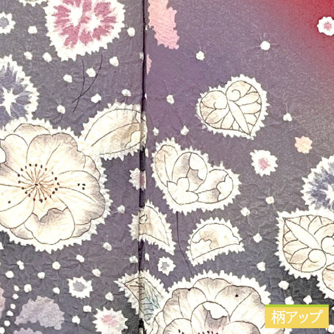 訪問着 正絹 袷 身丈163.5cm 裄丈64.5cm 臙脂色(えんじいろ) 辻ヶ花 Aランク 赤系 1112005823412