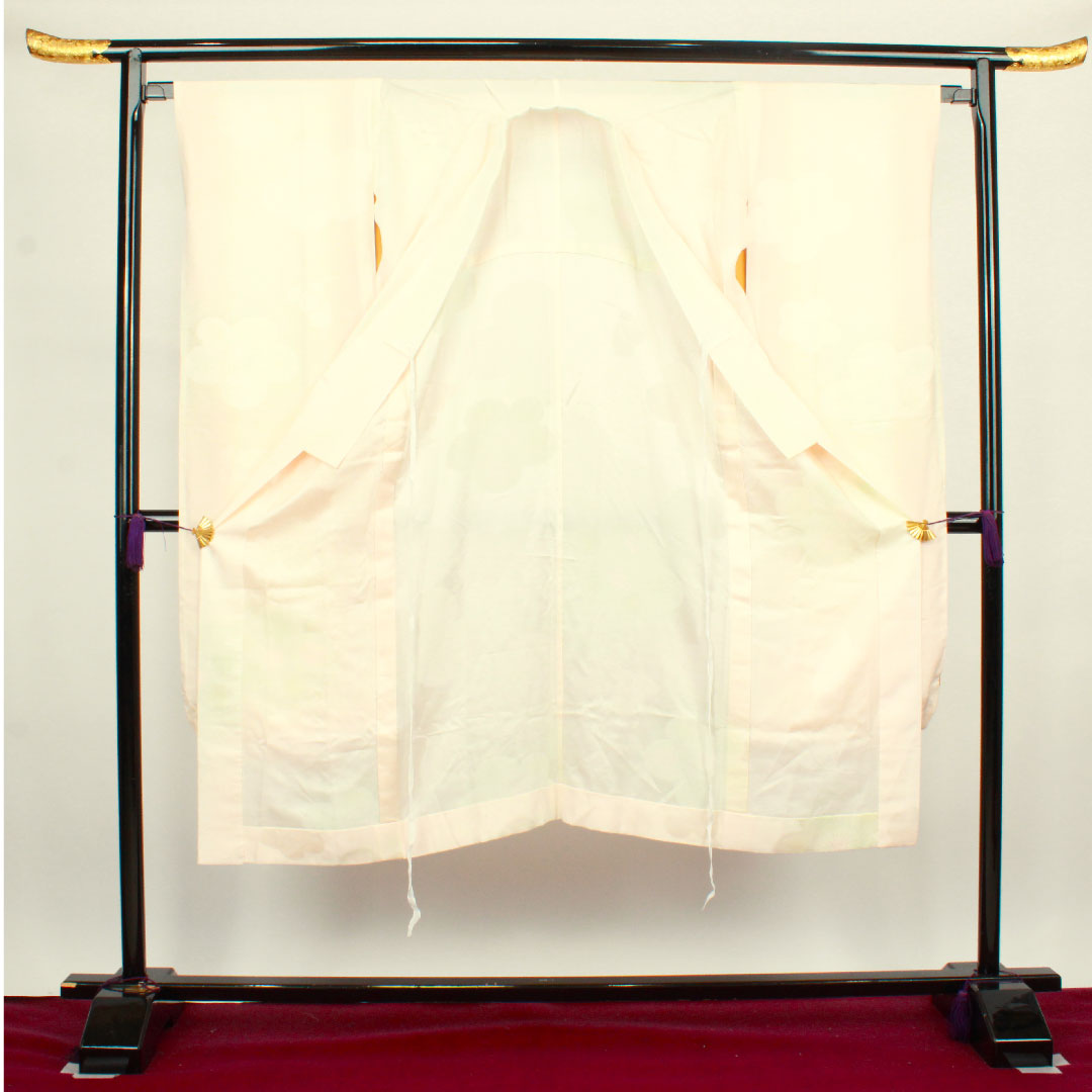 長襦袢 正絹 身丈135cm 裄丈67cm 袷 振袖用 梅 Aランク ピンク系 1129000423413
