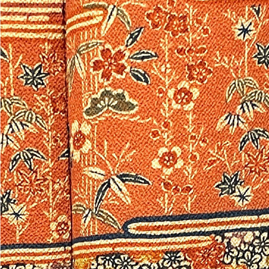 Homongi, pure silk, lined, length 159.5cm, sleeve length 66cm, stencil dyeing, with basting thread, auspicious pattern, A rank, gradation style, 1112003203399